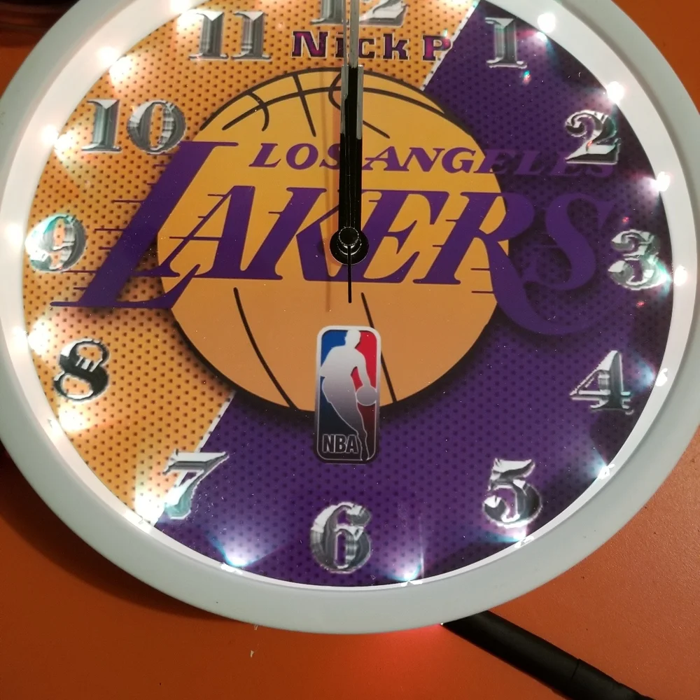 LA Lakers led lights clock